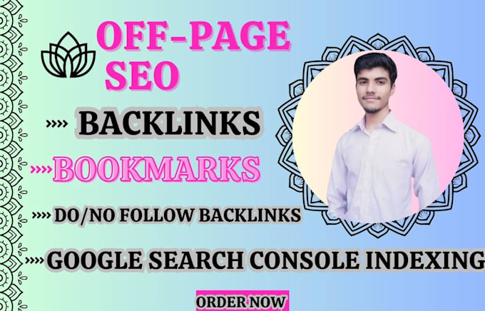 Gig Preview - Do off page SEO quality backlink google search console pages indexing