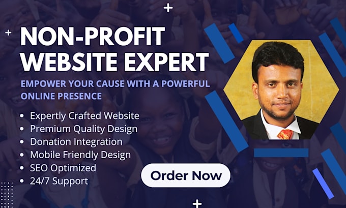 Gig Preview - Design a professional website for your nonprofit, charity, ngo organization