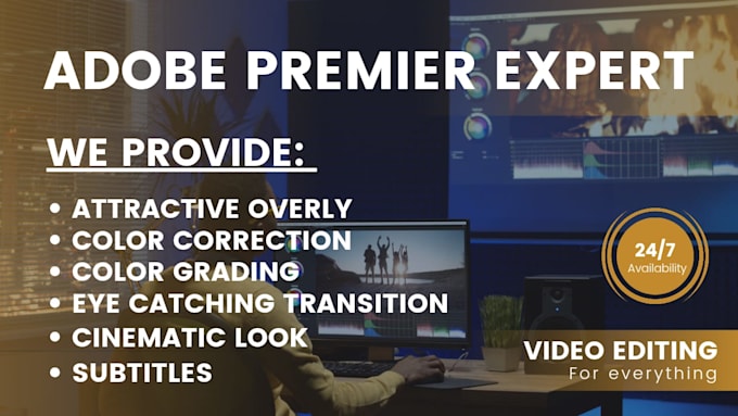 Gig Preview - Professionally edit videos using adobe premiere pro