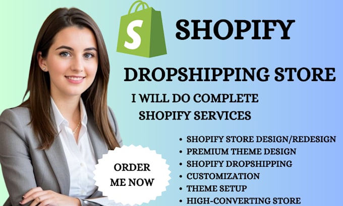 Gig Preview - Setup shopify dropshipping store, create profitable shopify website