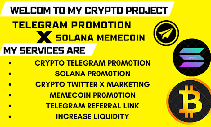 Gig Preview - Telegram referral link promotion reach million crypto investors via telegram ads