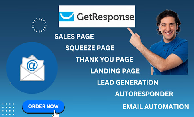 Gig Preview - Design getresponse squeeze page sales page landing page lead generation