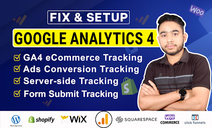 Bestseller - setup google analytics 4, ga4 ecommerce tracking, ads conversion tracking by GTM