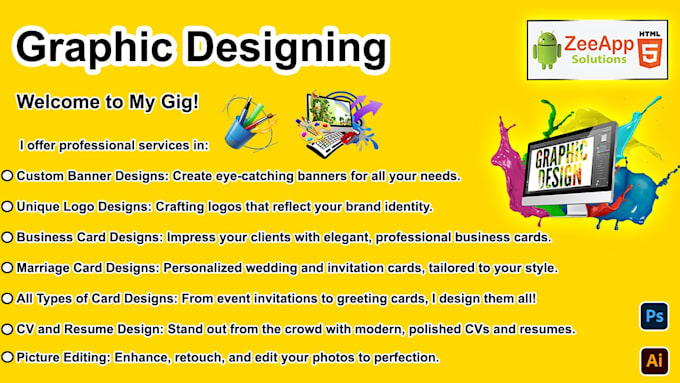 Gig Preview - Logo, banner, website mobile app design complete brand solutions