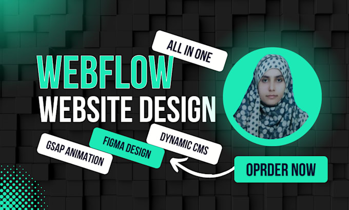 Gig Preview - Expert webflow developer for webflow website design or figma to webflow