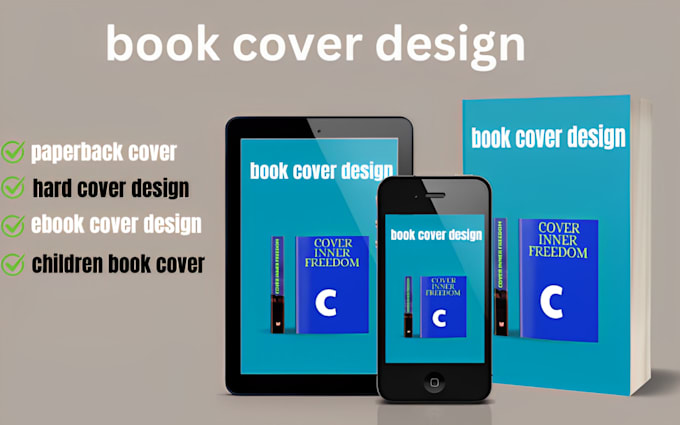 Gig Preview - Book cover ebook book mockup amazon kindle journal design poetry book cover