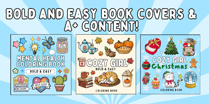 Gig Preview - Create original illustrated bold and easy book cover and a content for KDP