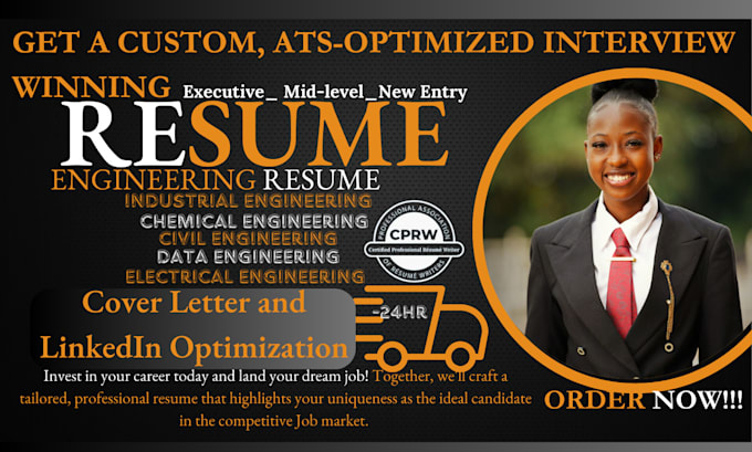 Gig Preview - Craft a custom, ats optimized resume for engineering professionals