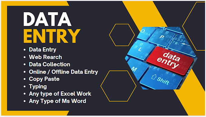 Gig Preview - Do perfect data entry, typing, copy paste and web research