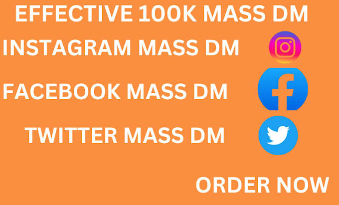 Gig Preview - Do instagram mass dm,facebook mass dm,discord mass dm,mass dm bot,bulk sms