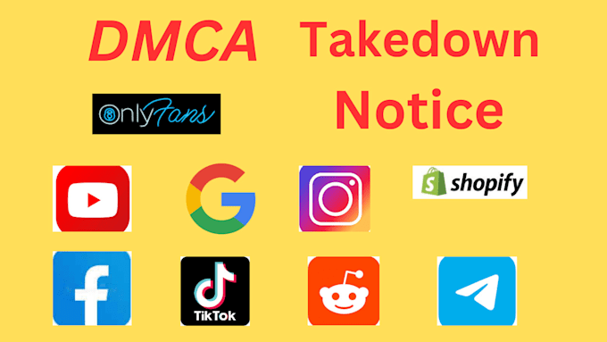 Gig Preview - Takedown remove infringing content to ig,x,fb,yt,tiktok,google,reddit by dmca