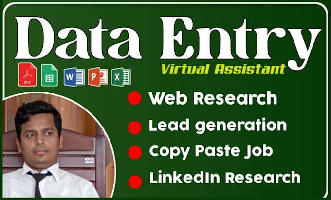 Bestseller - do any kinds of data entry for you