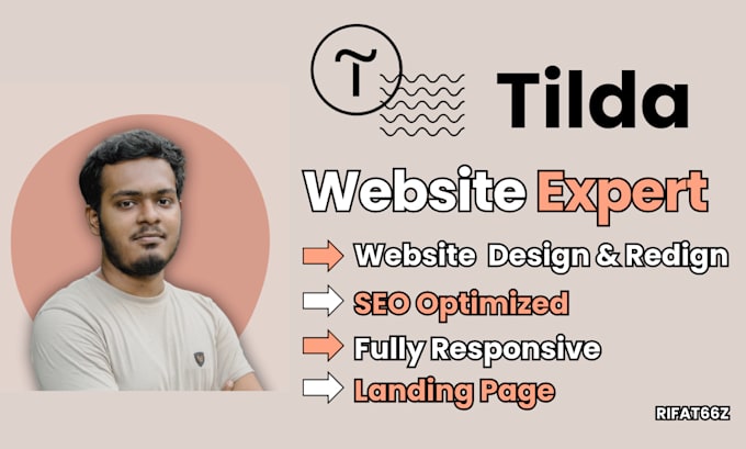 Gig Preview - Design, redesign tilda website, responsive landing page, ecommerce website, seo