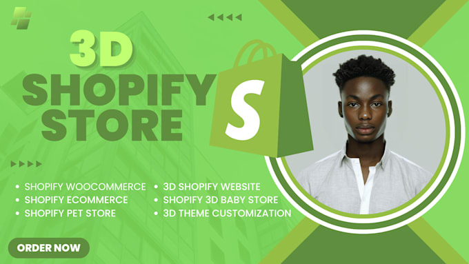 Gig Preview - Design 3d ecommerce shopify store 3d shopify pet store shopify dropshipping