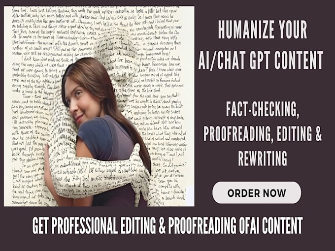 Gig Preview - Paraphrase, proofread, and rewrite to humanize ai content