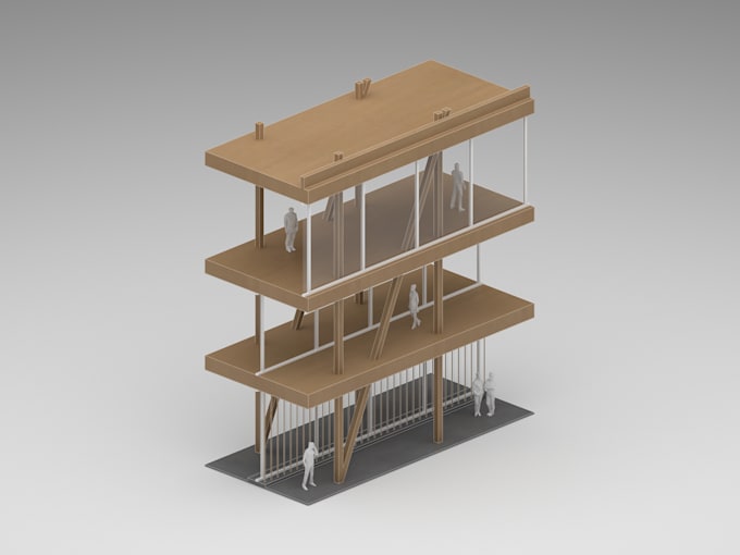 Gig Preview - Render a physical architecture wood model