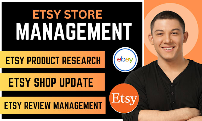 Gig Preview - Complete etsy store management products research shopify etsy shop update review