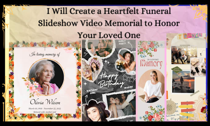 Bestseller - create a beautiful funeral slideshow video memorial to honor your loved one