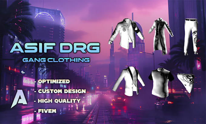 Gig Preview - Make a pack custom gang clothes for fivem