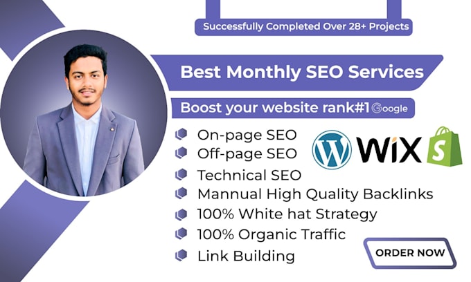 Bestseller - optimize onpage and offpage SEO for your wordpress shopify wix website