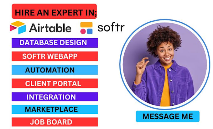 Gig Preview - Develop a airtable database, softr webapp, airtable automation, client portal