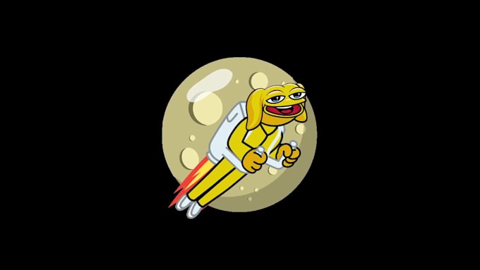 Gig Preview - Create 2d animated crypto gif, animated video, pepe style video meme telegram