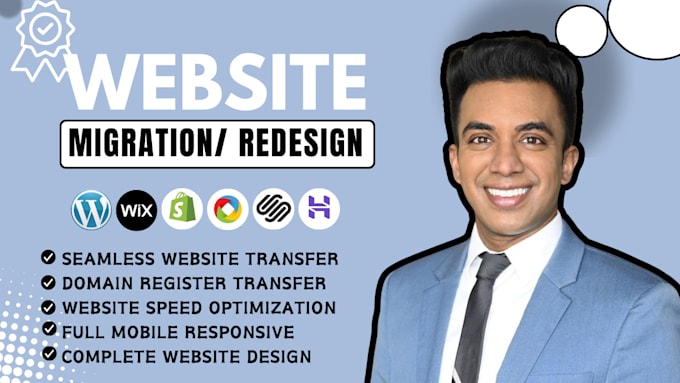 Gig Preview - Redesign and migrate shopify webador ghl wix wordpress website landing page