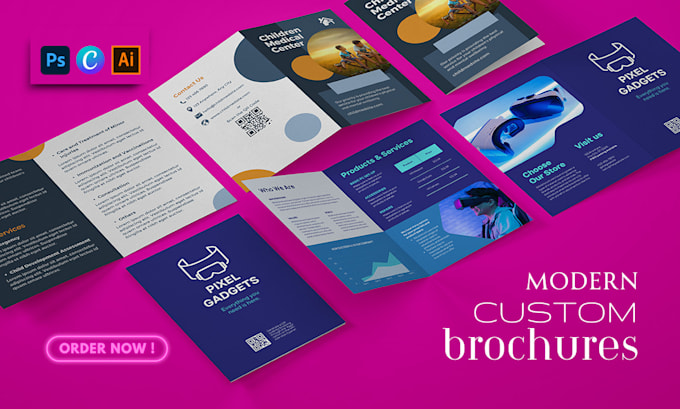 Gig Preview - Professionally design custom tri fold or bi fold brochures