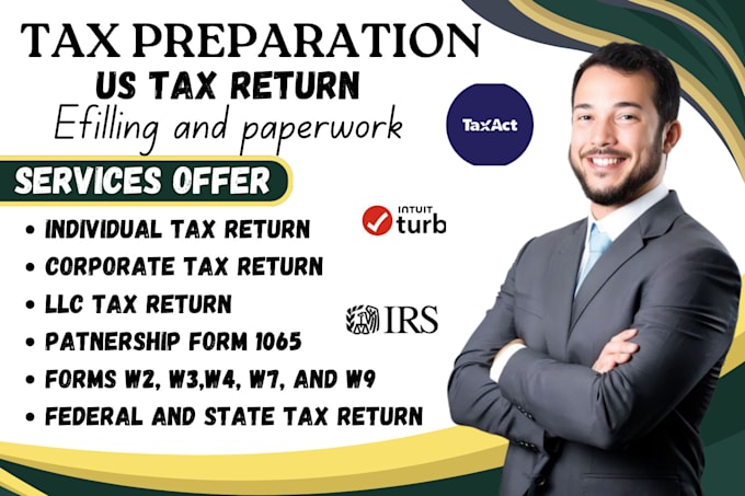 Gig Preview - Do US tax filling, form 1120, 1040, us tax return, business tax, US cpa