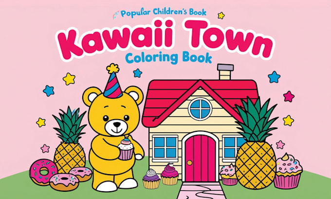 Gig Preview - Create kawaii town coloring book