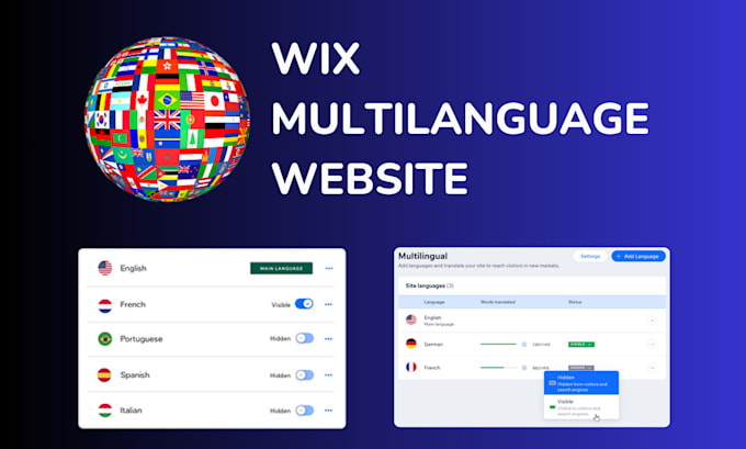 Gig Preview - Create a multilingual website on wix or wix studio to expand your global reach