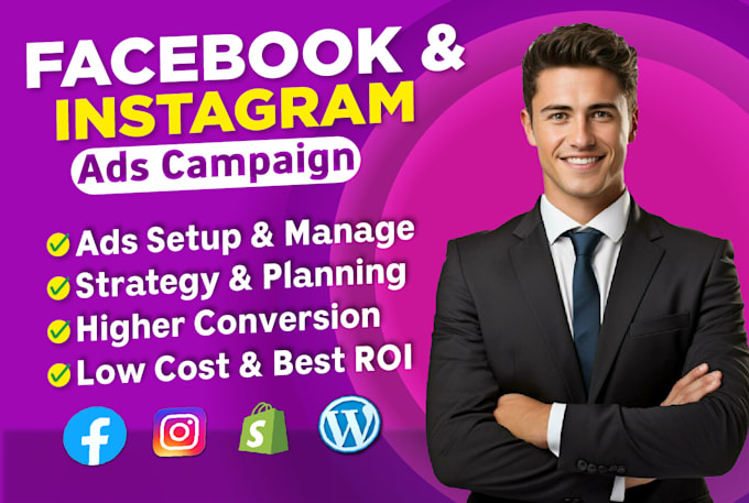 Gig Preview - Be your facebook ads campaign manager, run fb ads campaign, shopify fb ads