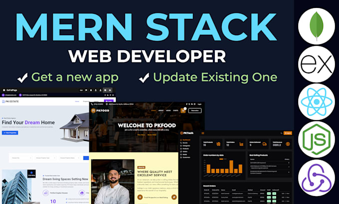 Gig Preview - Be your mern stack web developer