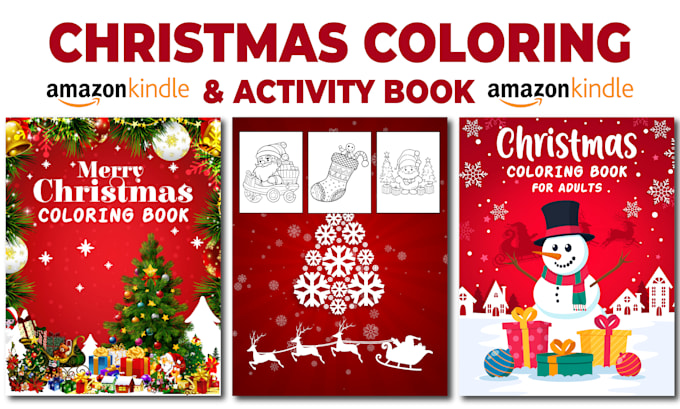 Gig Preview - Create festive christmas coloring activity books and pages for KDP