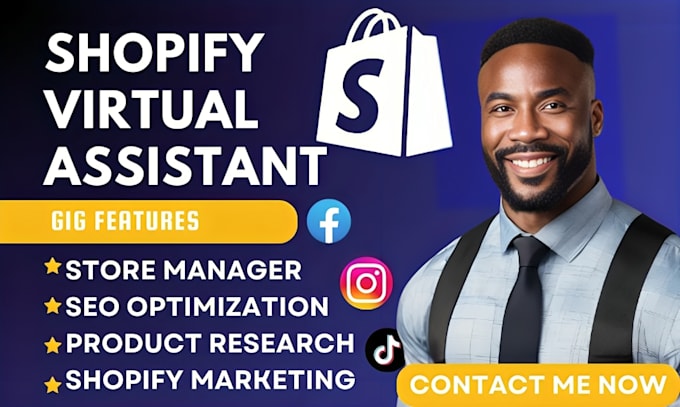 Gig Preview - Be your shopify virtual assistant ,store manager and boost shopify sale