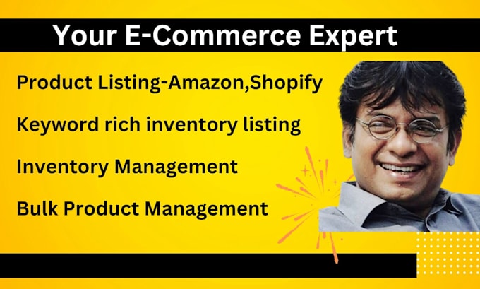 Gig Preview - Do ecommerce product listing, description, inventory at amazon, shopify