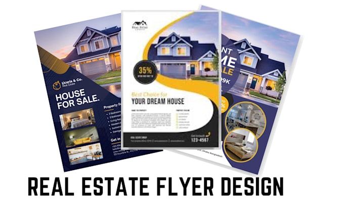 Gig Preview - Design professional real estate agent flyer tips, home property for sale design