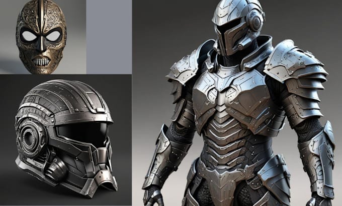 Gig Preview - Do 3d armor, 3d mask, 3d helmet, 3d character modeling for 3d printing stl file