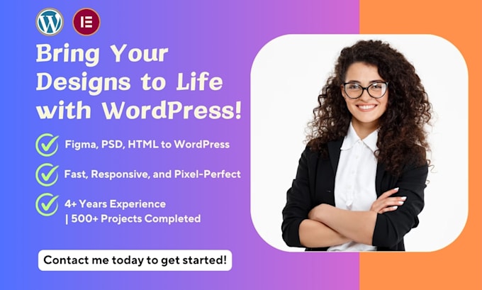 Bestseller - convert figma, psd, HTML to wordpress with elementor