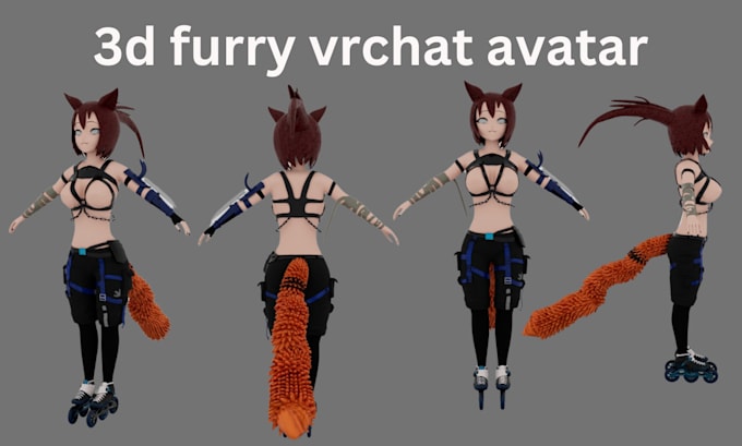 Gig Preview - Do custom furry nsfw, 3d vrchat avatar, face rigging, vrchat vriod model