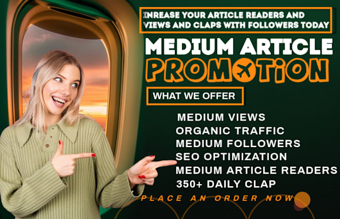 Gig Preview - Organic medium article promotion medium views to targeted audience