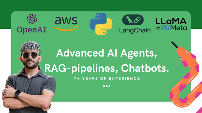 Gig Preview - Build advanced ai agents, ai chatbots, rag llms, with langchain