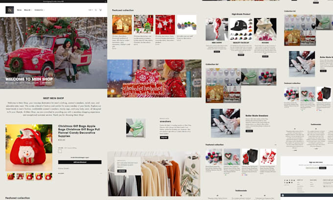 Gig Preview - Design a shopify christmas store, halloween store for dropshipping services