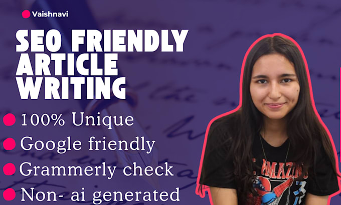 Gig Preview - Write unmatchable SEO friendly articles and blog posts