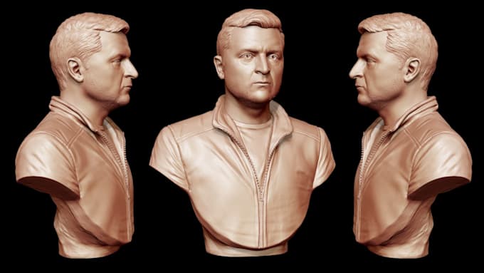 Gig Preview - Sculpt 3d head bust 3d face 3d action figure 3d cosplay stl for 3d printing