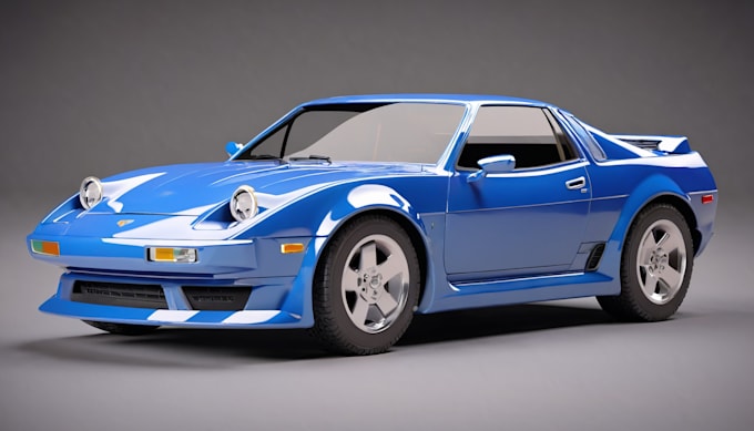 Gig Preview - Do 3d car modeling, 3d car model, 3d model, realistic rendering, game, blender