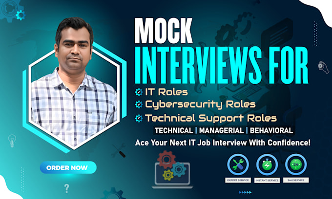 Gig Preview - Do mock interview for technical support and cybersecurity job roles