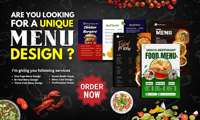 Bestseller - design professional food menu, flyer and poster