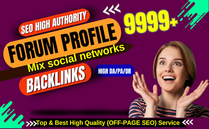 Gig Preview - Create social networks and forum profile SEO backlinks