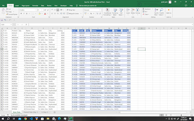 Gig Preview - Clean your data, merge it and format in tables